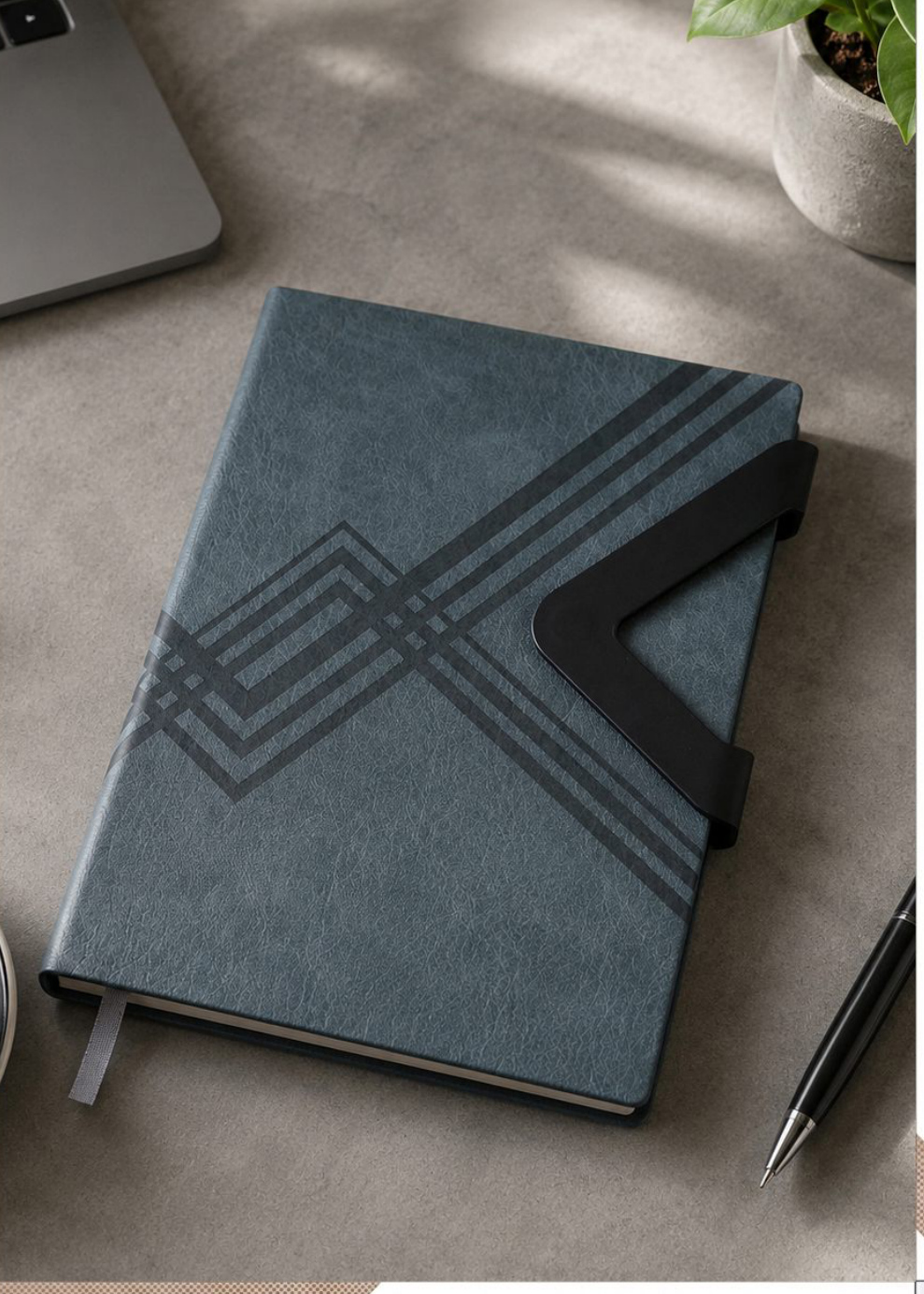V-728 Sleek Diagonal Pocket Business Diary